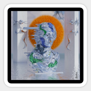 ANTIQUE SCULPTURE. APHRODITE. WEBPUNK STYLE. GLITCH 3D DIGITAL ART Sticker